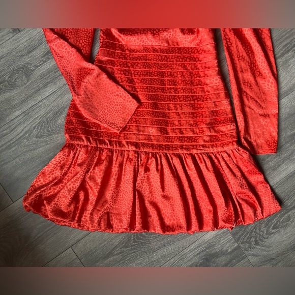 ONE33 Social Long Sleeve Jacquard Keyhole Mini Dress Size 8 - Picture 10 of 16